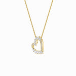 2.5CTW Marquise Shaped Lab Grown Diamond (F/VS) Heart Shaped Pendant in 14K Gold