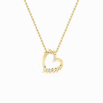 2.5CTW Marquise Shaped Lab Grown Diamond (F/VS) Heart Shaped Pendant in 14K Gold