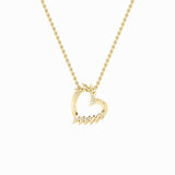 2.5CTW Marquise Shaped Lab Grown Diamond (F/VS) Heart Shaped Pendant in 14K Gold