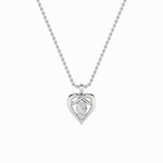 2CTW Pear Shaped Lab Grown Diamond (F/VS) Heart Shaped Pendant in 14K Gold