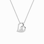 2CTW Pear Shaped Lab Grown Diamond (F/VS) Heart Shaped Pendant in 14K Gold