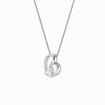 2CTW Pear Shaped Lab Grown Diamond (F/VS) Heart Shaped Pendant in 14K Gold