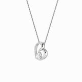 2CTW Pear Shaped Lab Grown Diamond (F/VS) Heart Shaped Pendant in 14K Gold