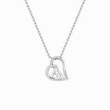 2CTW Pear Shaped Lab Grown Diamond (F/VS) Heart Shaped Pendant in 14K Gold