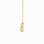 2CTW Pear Shaped Lab Grown Diamond (F/VS) Heart Shaped Pendant in 14K Gold