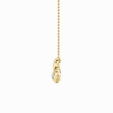 2CTW Pear Shaped Lab Grown Diamond (F/VS) Heart Shaped Pendant in 14K Gold