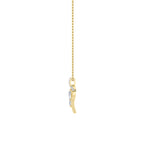 2.5CTW Marquise Shaped Lab Grown Diamond (F/VS) Heart Shaped Pendant in 14K Gold