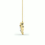 2CTW Marquise Shaped Lab Grown Diamond (F/VS) Heart Shaped Pendant in 14K Gold