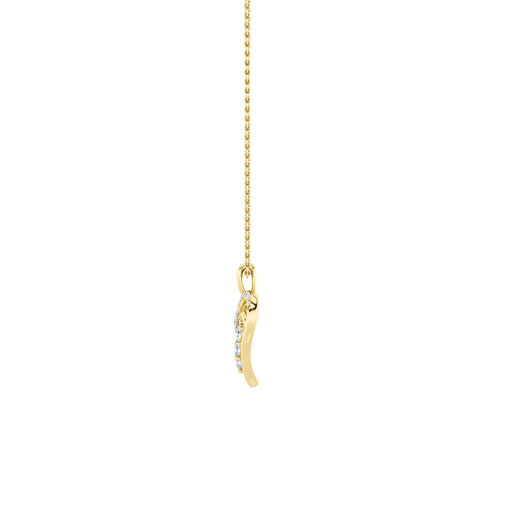 1CTW Round Shaped Lab Grown Diamond (F/VS) Heart Shaped Pendant in 14K Gold