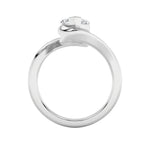 2CTW Marquise Shaped Lab Grown Diamond (F/VS) Swirl Engagement Ring in 14K Gold