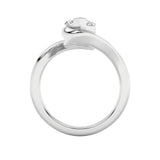 2CTW Marquise Shaped Lab Grown Diamond (F/VS) Swirl Engagement Ring in 14K Gold