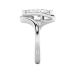 2CTW Marquise Shaped Lab Grown Diamond (F/VS) Swirl Engagement Ring in 14K Gold