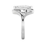 2CTW Marquise Shaped Lab Grown Diamond (F/VS) Swirl Engagement Ring in 14K Gold