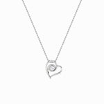 1CTW Round Shaped Lab Grown Diamond (F/VS) Heart Shaped Pendant in 14K Gold