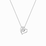 1CTW Round Shaped Lab Grown Diamond (F/VS) Heart Shaped Pendant in 14K Gold