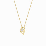 1CTW Round Shaped Lab Grown Diamond (F/VS) Heart Shaped Pendant in 14K Gold