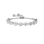 3.5CTW Pear Shaped Lab Grown Diamond (F/VS) Bolo Bracelet in 14K Gold