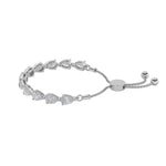 3.5CTW Pear Shaped Lab Grown Diamond (F/VS) Bolo Bracelet in 14K Gold