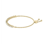 2CTW Round Shaped Lab Grown Diamond (F/VS) Bolo Bracelet in 14K Gold