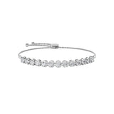 2.5CTW Round Shaped Lab Grown Diamond (F/VS) Bolo Bracelet in 14K Gold