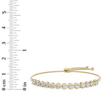 2.5CTW Round Shaped Lab Grown Diamond (F/VS) Bolo Bracelet in 14K Gold