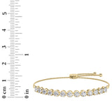 2.5CTW Round Shaped Lab Grown Diamond (F/VS) Bolo Bracelet in 14K Gold