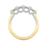 2.5CTW Marquise Shaped Lab Grown Diamond (F/VS) Five Stone Ring in 14K Gold