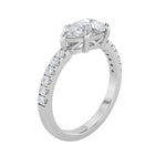 1.5CTW Pear Shaped Lab Grown Diamond (F/VS) East West Accented Ring in 14K Gold