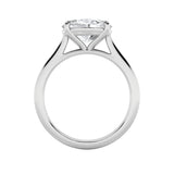 2CTW Oval Shaped Lab Grown Diamond (F/VS) East West Accented Ring in 14K Gold