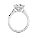 2CTW Oval Shaped Lab Grown Diamond (F/VS) East West Accented Ring in 14K Gold