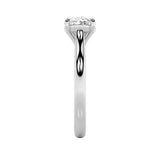 2CTW Oval Shaped Lab Grown Diamond (F/VS) East West Accented Ring in 14K Gold