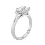 2CTW Pear Shaped Lab Grown Diamond (F/VS) East West Accented Ring in 14K Gold