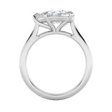 2CTW Pear Shaped Lab Grown Diamond (F/VS) East West Accented Ring in 14K Gold