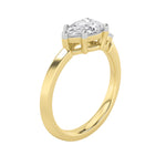 1CTW Pear Shaped Lab Grown Diamond (F/VS) East West Fashion Ring in 14K Gold