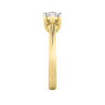 1CTW Pear Shaped Lab Grown Diamond (F/VS) East West Fashion Ring in 14K Gold
