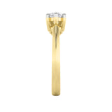 1CTW Pear Shaped Lab Grown Diamond (F/VS) East West Fashion Ring in 14K Gold