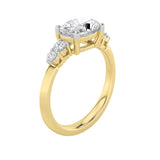 1.5CTW Oval Shaped Lab Grown Diamond (F/VS) East West Five Stone Ring in 14K Gold