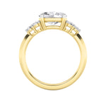 1.5CTW Oval Shaped Lab Grown Diamond (F/VS) East West Five Stone Ring in 14K Gold