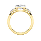 1.5CTW Oval Shaped Lab Grown Diamond (F/VS) East West Five Stone Ring in 14K Gold