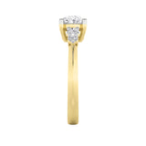 1.5CTW Oval Shaped Lab Grown Diamond (F/VS) East West Five Stone Ring in 14K Gold