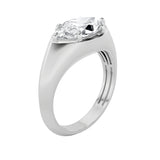 2CTW Marquise Shaped Lab Grown Diamond (F/VS) East West Solitaire Ring in 14K Gold
