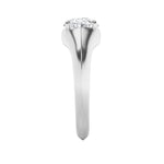 2CTW Oval Shaped Lab Grown Diamond (F/VS) East West Solitaire Ring in 14K Gold