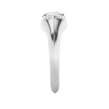 2CTW Oval Shaped Lab Grown Diamond (F/VS) East West Solitaire Ring in 14K Gold