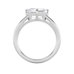 2.5CTW Emerald Shaped Lab Grown Diamond (F/VS) East West Solitaire Ring in 14K Gold