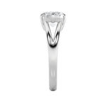2.5CTW Emerald Shaped Lab Grown Diamond (F/VS) East West Solitaire Ring in 14K Gold