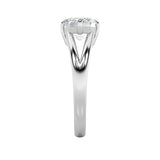 2.5CTW Emerald Shaped Lab Grown Diamond (F/VS) East West Solitaire Ring in 14K Gold