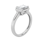 1.5CTW Emerald Shaped Lab Grown Diamond (F/VS) East West Solitaire Ring in 14K Gold