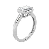 1.5CTW Emerald Shaped Lab Grown Diamond (F/VS) East West Solitaire Ring in 14K Gold