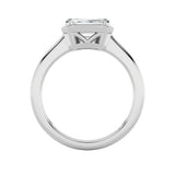 1.5CTW Emerald Shaped Lab Grown Diamond (F/VS) East West Solitaire Ring in 14K Gold