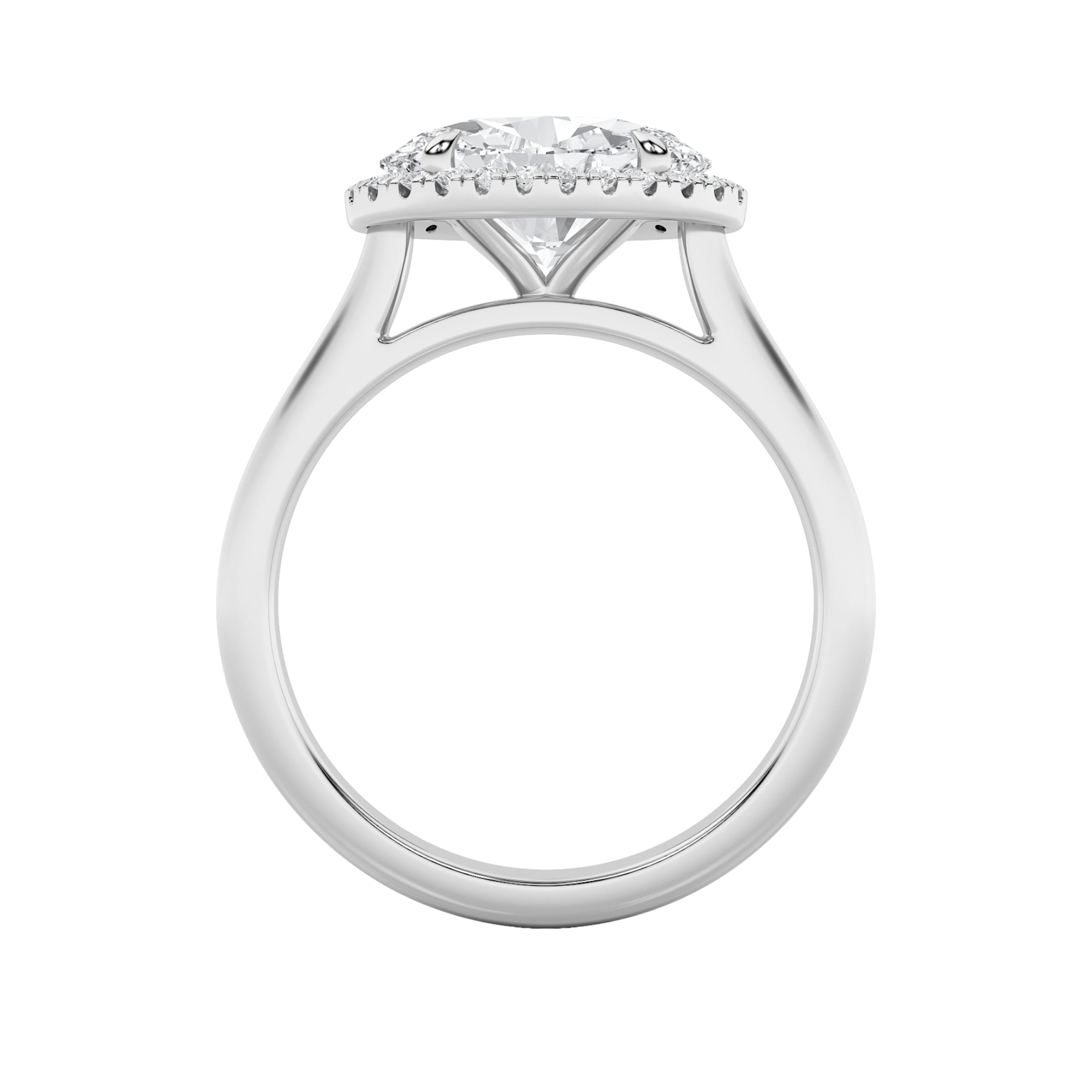 2CTW Oval Shaped Lab Grown Diamond (F/VS) East West Accented Solitaire Ring in 14K Gold